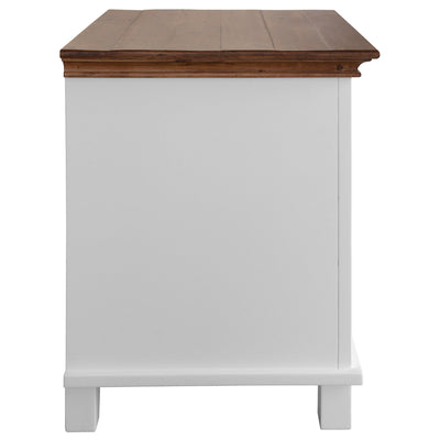 Virginia Bedside Nightstand 3 Drawers Storage Cabinet Shelf Side Table - White Payday Deals