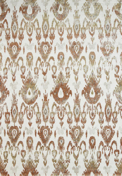 Vision Cream and Beige Geometric Ikat Rug 240x330cm Payday Deals