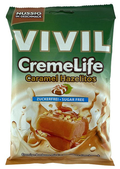 Vivil Sugar Free Creme Life Caramel Hazelitos Candy Sweets 110gm