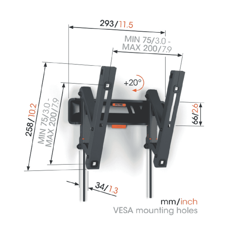 Vogels Tilting TV Wall Mount 19-43" TVM3215B Payday Deals