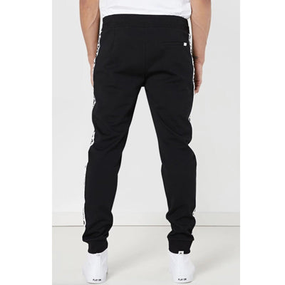 VOLLEY Men's Tapered Track Pants Trackies Slim Skinny Fit Tennis - Black Payday Deals