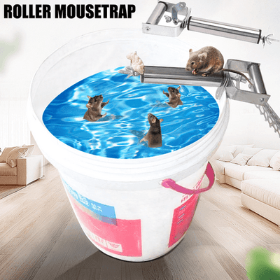 Walk The Plank Mouse Trap Roller Catch Mice Auto Reset Humane Bucket Rat Trap