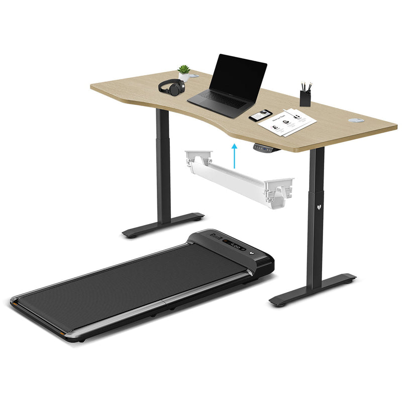 WalkingPad M2 Treadmill with ErgoDesk Automatic Oak Standing Desk 1800mm + Cable Management Tray Payday Deals