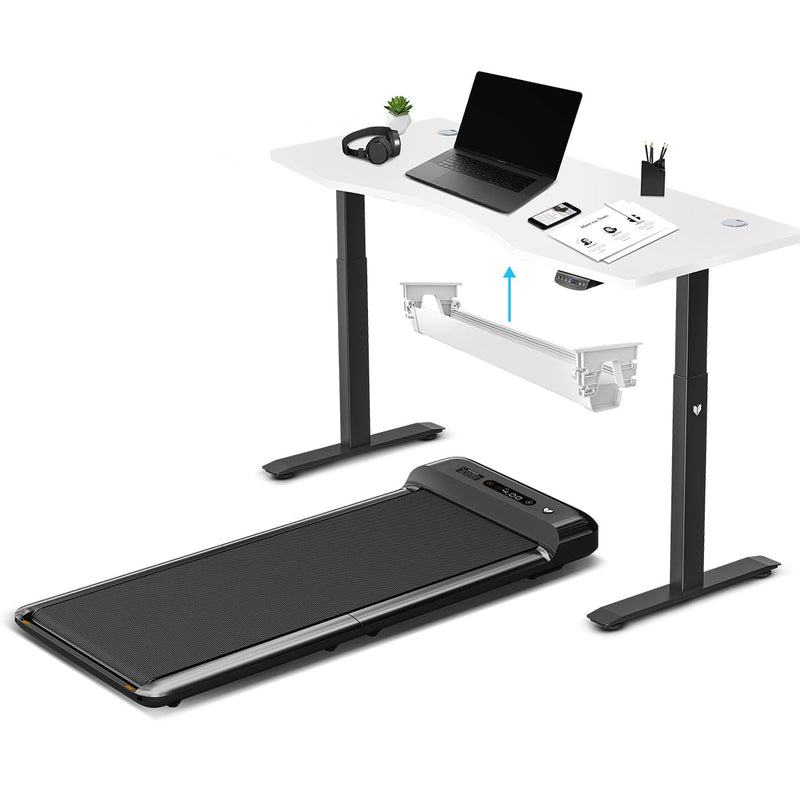 WalkingPad M2 Treadmill with ErgoDesk Automatic White Standing Desk 1500mm + Cable Management Tray Payday Deals