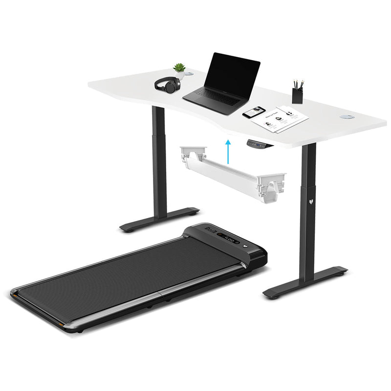 WalkingPad M2 Treadmill with ErgoDesk Automatic White Standing Desk 1800mm + Cable Management Tray Payday Deals