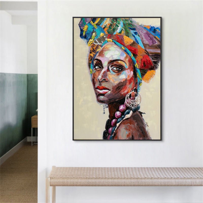 Wall Art 100cmx150cm African women 2 Sets Black Frame Canvas Payday Deals