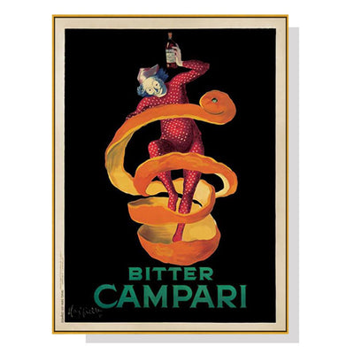 Wall Art 100cmx150cm Bitter Campari Gold Frame Canvas Payday Deals