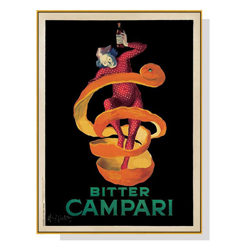 Wall Art 100cmx150cm Bitter Campari Gold Frame Canvas Payday Deals