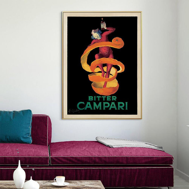 Wall Art 100cmx150cm Bitter Campari Gold Frame Canvas Payday Deals