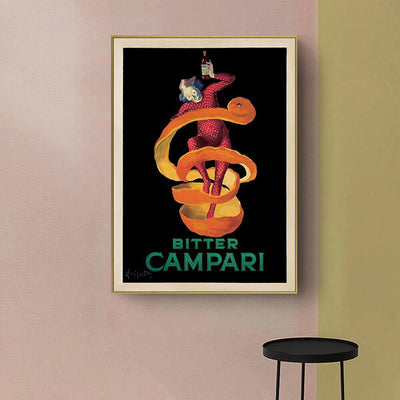 Wall Art 100cmx150cm Bitter Campari Gold Frame Canvas Payday Deals