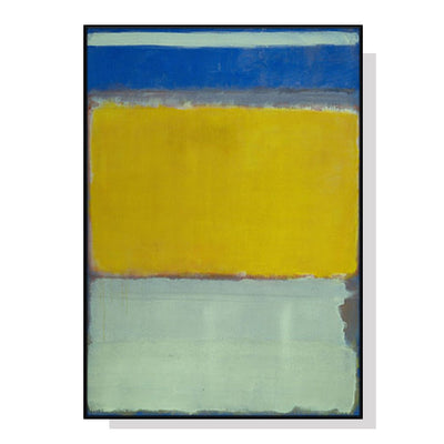 Wall Art 100cmx150cm Blue Yellow Green By Mark Rothko Black Frame Canvas Payday Deals