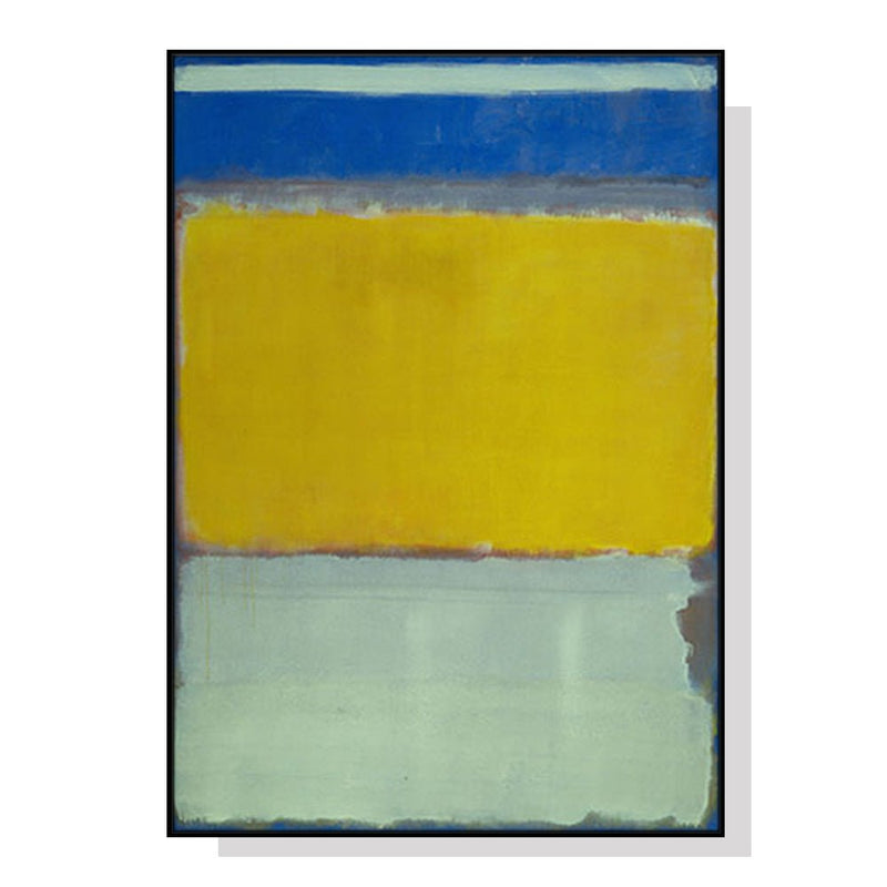 Wall Art 100cmx150cm Blue Yellow Green By Mark Rothko Black Frame Canvas Payday Deals