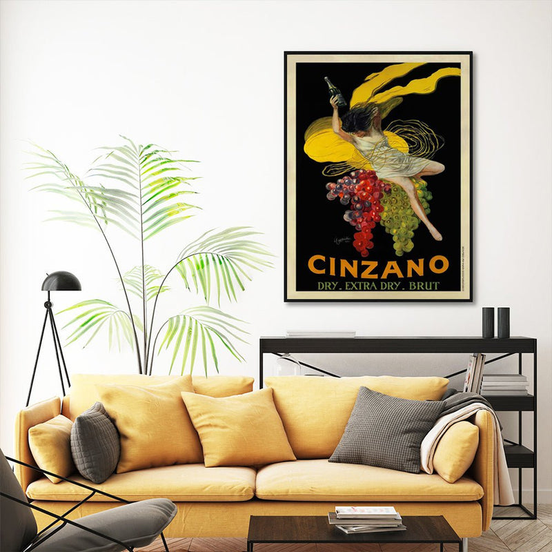 Wall Art 100cmx150cm Cinzano Black Frame Canvas Payday Deals