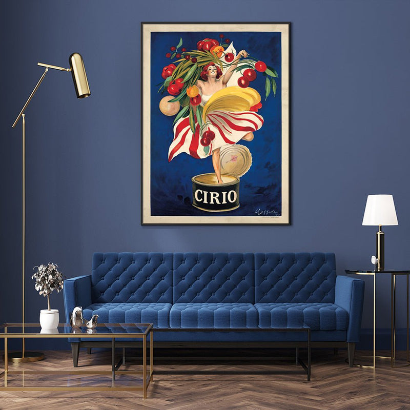 Wall Art 100cmx150cm Cirio By Leonetto Cappiello Black Frame Canvas Payday Deals