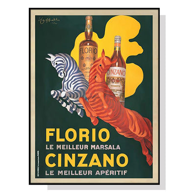 Wall Art 100cmx150cm Florio Cinzano Black Frame Canvas Payday Deals