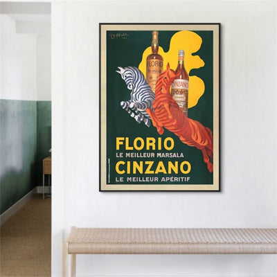 Wall Art 100cmx150cm Florio Cinzano Black Frame Canvas Payday Deals