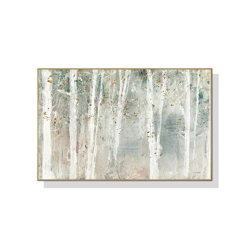 Wall Art 100cmx150cm Forest hang painting style Gold Frame Canvas Payday Deals