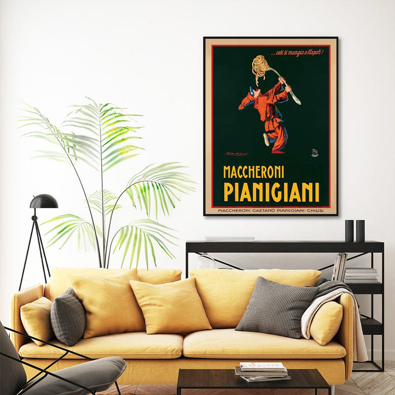 Wall Art 100cmx150cm Maccheroni Pianiciani Black Frame Canvas Payday Deals