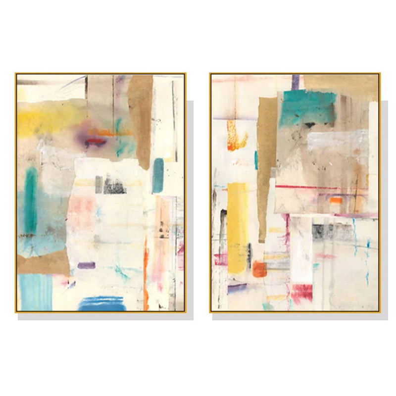 Wall Art 100cmx150cm Sonder By Jean Kenna 2 Sets Gold Frame Canvas Payday Deals