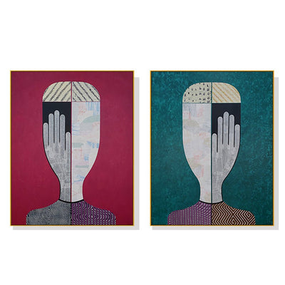 Wall Art 40cmx60cm Abstract Man And Woman 2 Sets Gold Frame Canvas Payday Deals