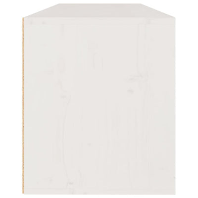 Wall Cabinet White 100x30x35 cm Solid Wood Pine Payday Deals