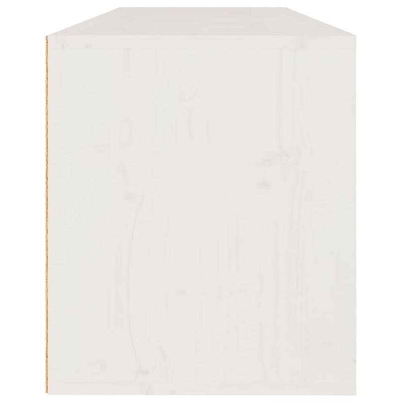 Wall Cabinet White 100x30x35 cm Solid Wood Pine Payday Deals