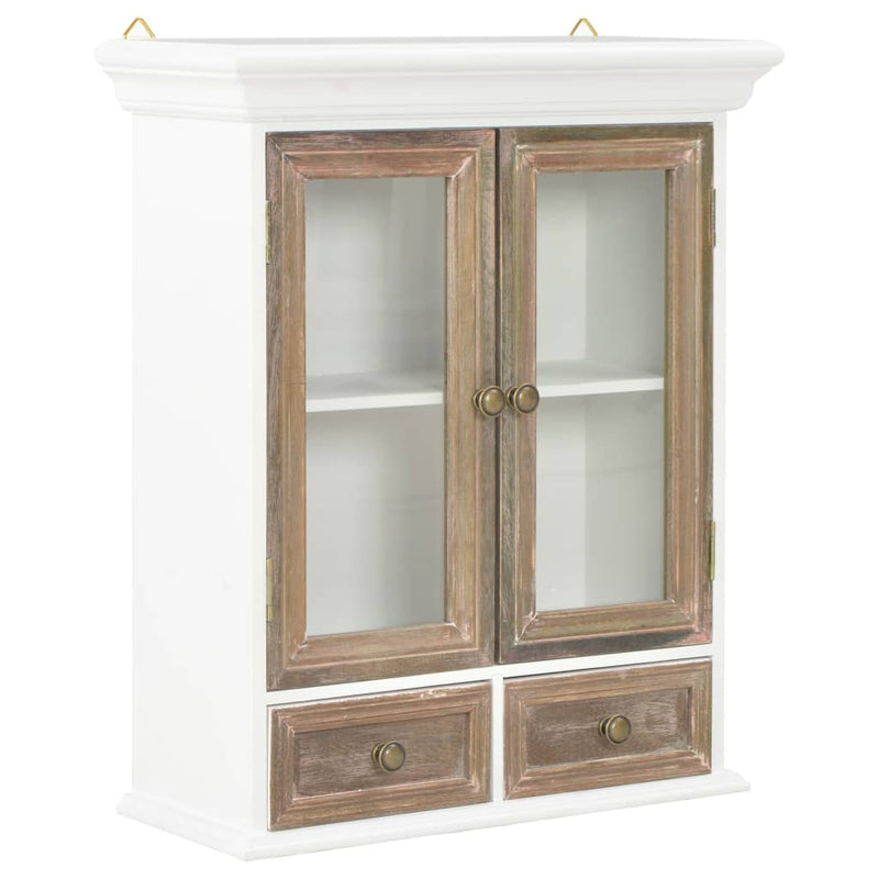 Wall Cabinet White 49x22x59 cm Solid Wood Payday Deals