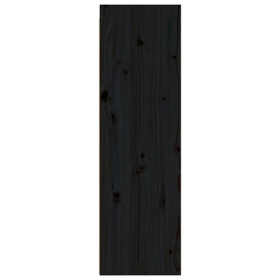 Wall Cabinets 2 pcs Black 30x30x100 cm Solid Wood Pine Payday Deals