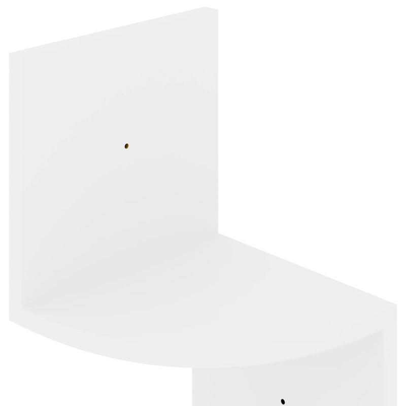 Wall Corner Shelf High Gloss White 19x19x123 cm Engineered Wood Payday Deals