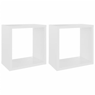 Wall Cube Shelves 2 pcs White 26x15x26 cm Payday Deals