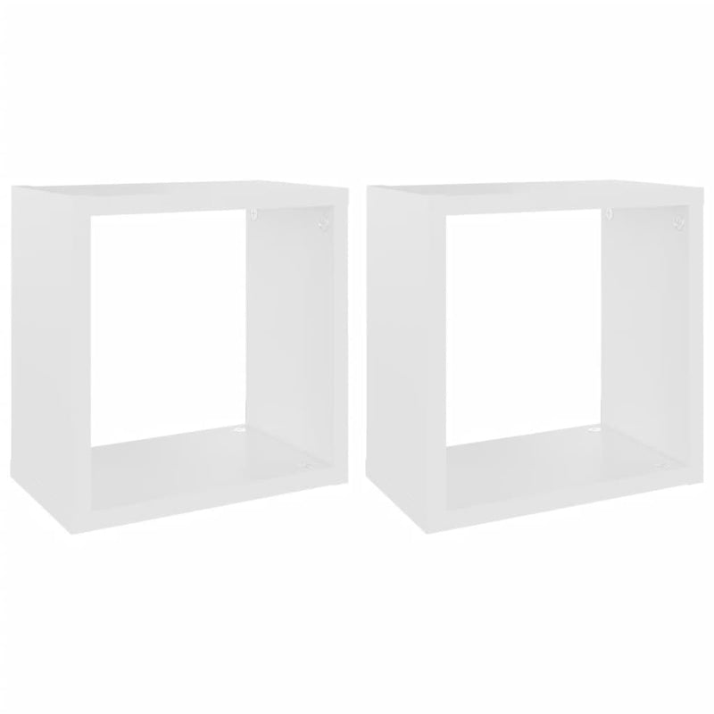 Wall Cube Shelves 2 pcs White 26x15x26 cm Payday Deals