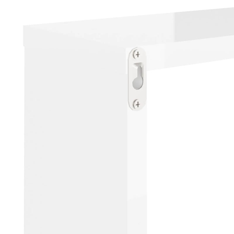 Wall Cube Shelves 4 pcs High Gloss White 30x15x30 cm Payday Deals