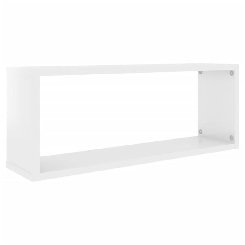 Wall Cube Shelves 4 pcs High Gloss White 60x15x23 cm Chipboard Payday Deals