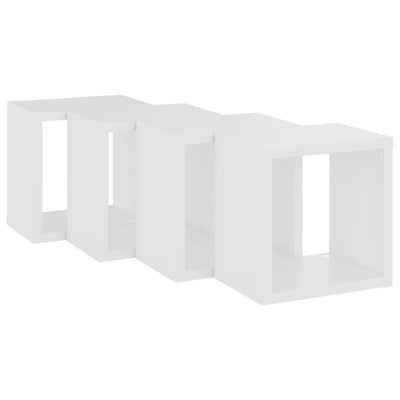 Wall Cube Shelves 4 pcs White 22x15x22 cm Payday Deals