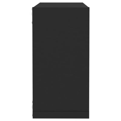 Wall Cube Shelves 6 pcs Black 30x15x30 cm Payday Deals