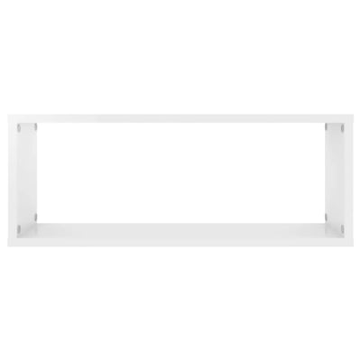 Wall Cube Shelves 6 pcs High Gloss White 60x15x23 cm Chipboard Payday Deals