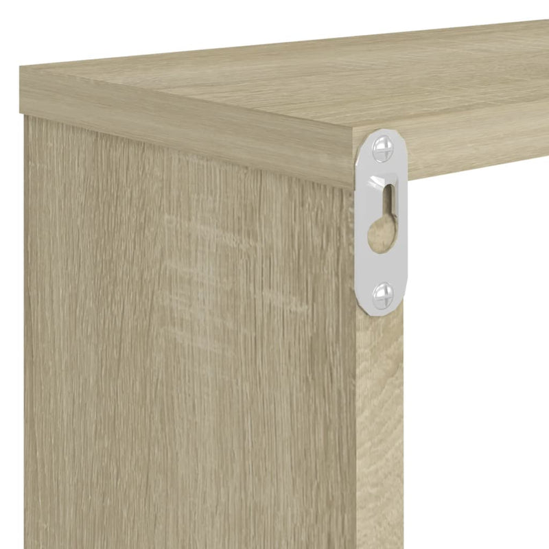 Wall Cube Shelves 6 pcs White&Sonoma Oak 80x15x26.5cm Engineered Wood Payday Deals