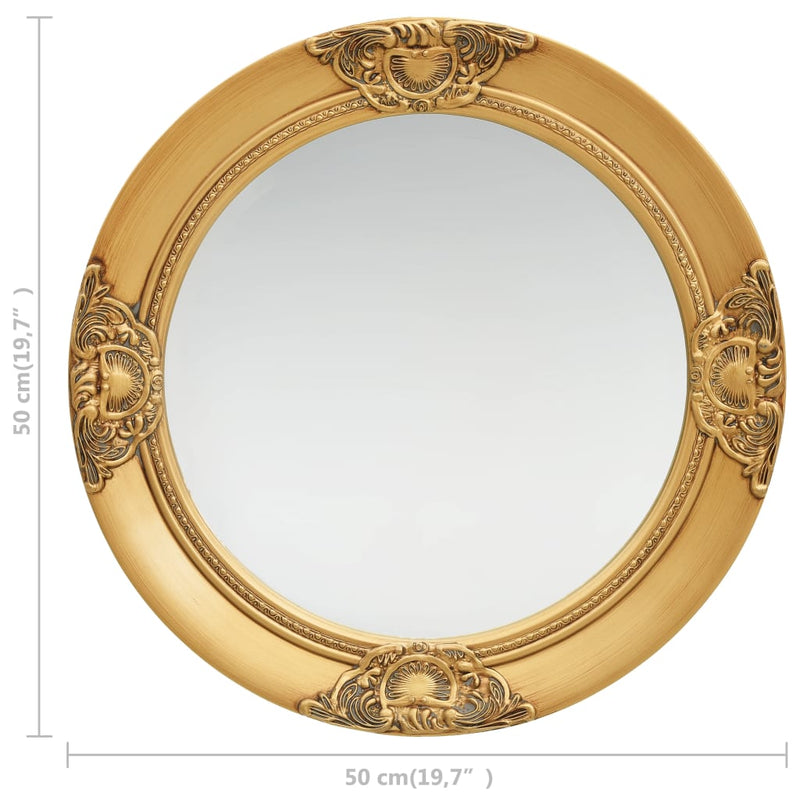 Wall Mirror Baroque Style 50 cm Gold Payday Deals