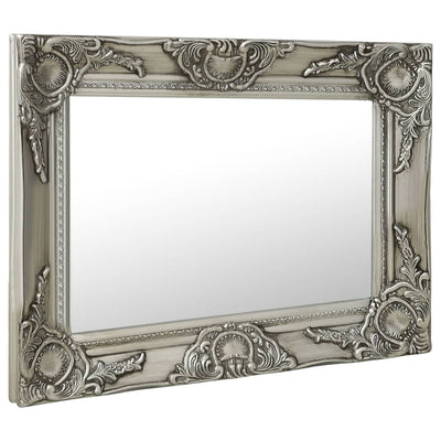 Wall Mirror Baroque Style 50x40 cm Silver Payday Deals