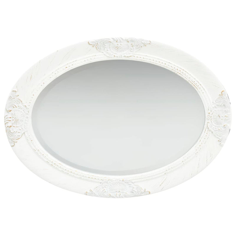 Wall Mirror Baroque Style 50x70 cm White Payday Deals