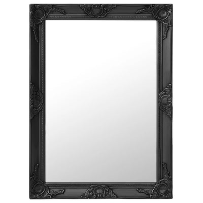 Wall Mirror Baroque Style 60x80 cm Black Payday Deals