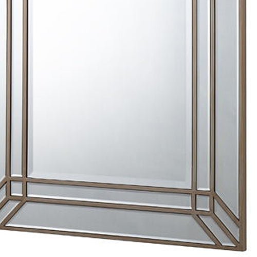 Wall Mirror MDF Construction Rectangular Shape Silver Colour Payday Deals