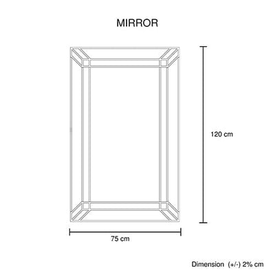 Wall Mirror MDF Construction Rectangular Shape Silver Colour Payday Deals