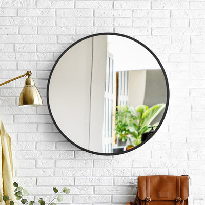 Wall Mirror Round Shaped Bathroom Makeup Mirrors Smooth Edge 50CM Payday Deals