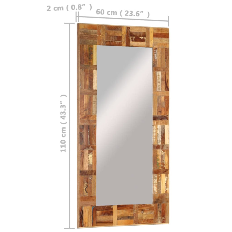 Wall Mirror Solid Wood Reclaimed 60x110 cm Payday Deals