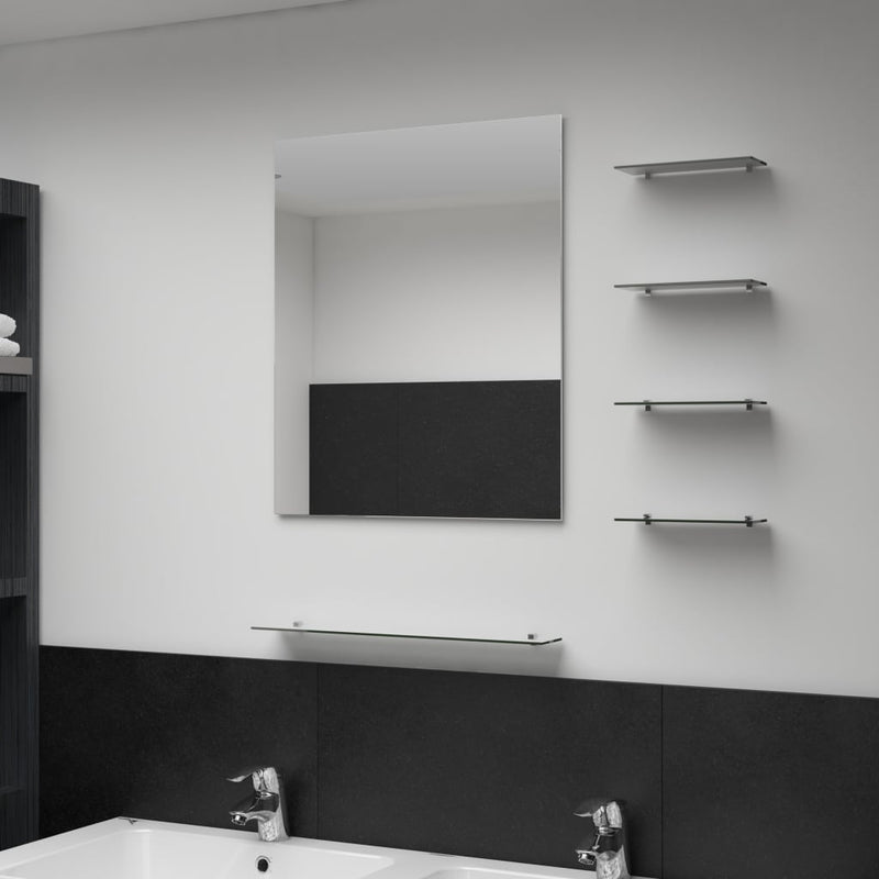 Wall Mirror with 5 Shelves Silver 50x60 cm Payday Deals