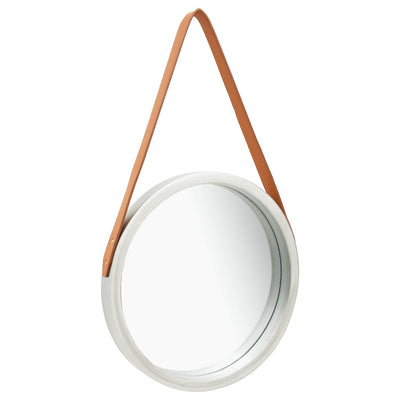 Wall Mirror with Strap 40 cm Silver Payday Deals