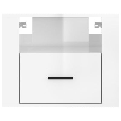 Wall-mounted Bedside Cabinet High Gloss White 50x36x40 cm Payday Deals