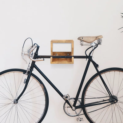 Wall Mounted Bicycle Rack 35x25x25 cm Solid Rough Mango Wood Payday Deals