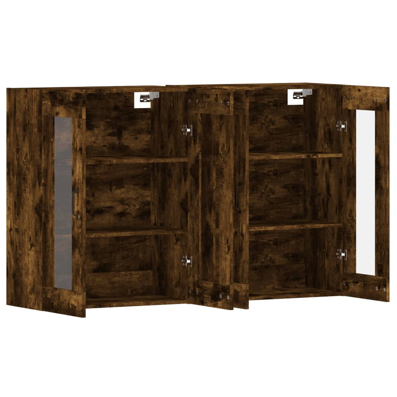 Wall Mounted Cabinets 2 pcs Smoked Oak Engineered Wood Payday Deals